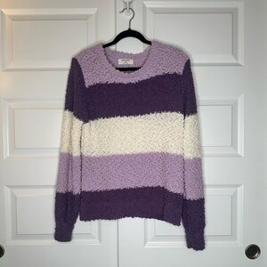 Zenana Popcorn Colorblock Sweater - EUC